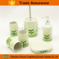 100% Hand Painted Yellow flower Ceramic Bathroom Set